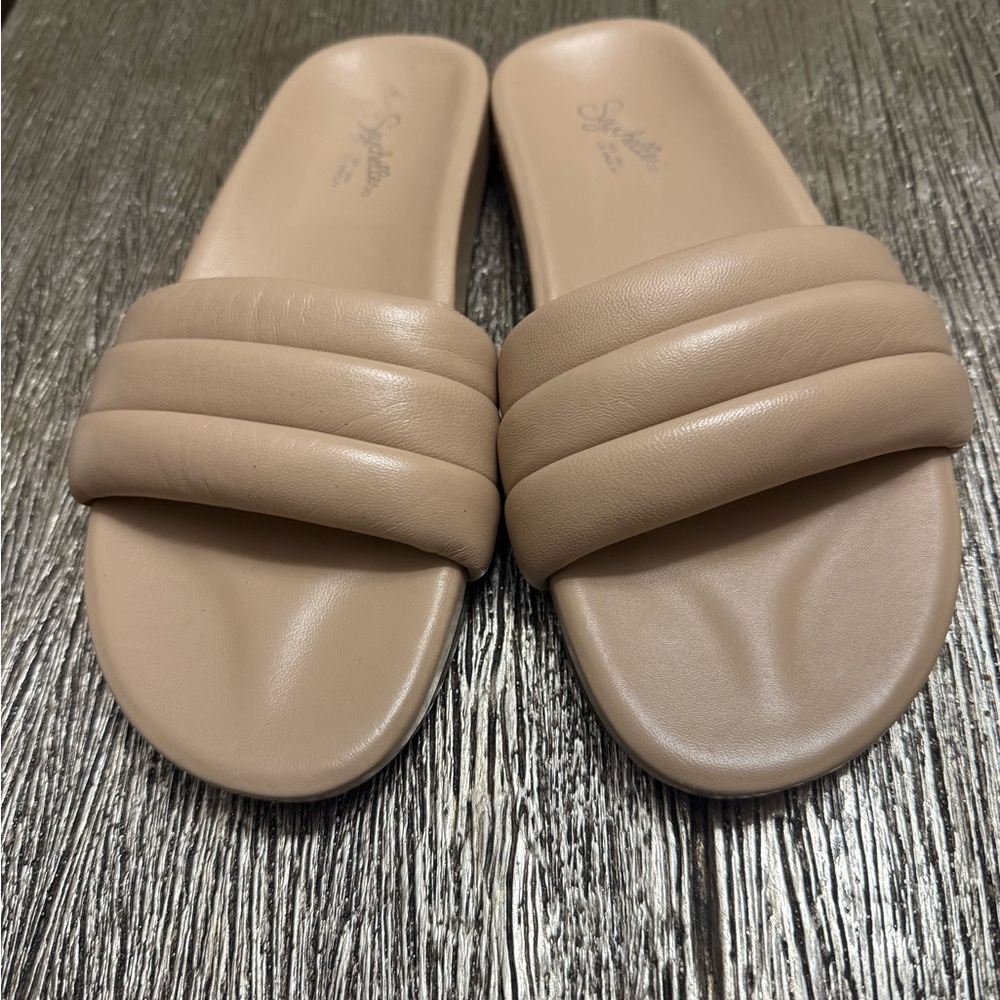 Seychelles Tan Slide Sandals